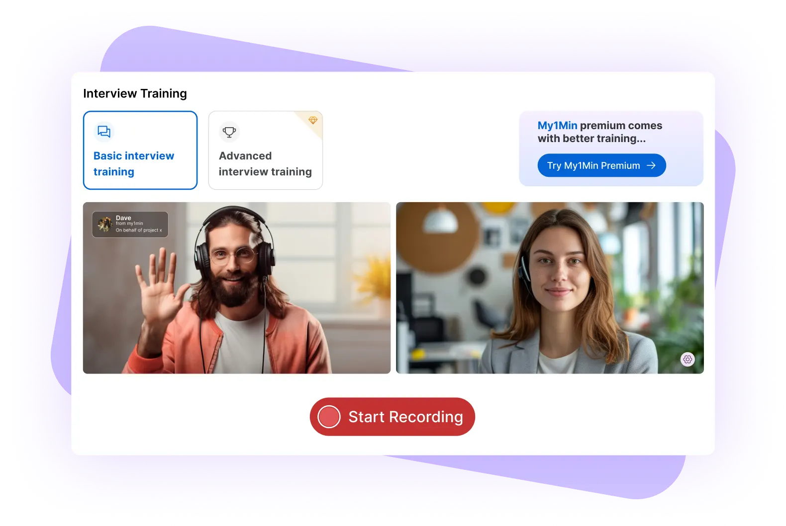 AI powered interview training