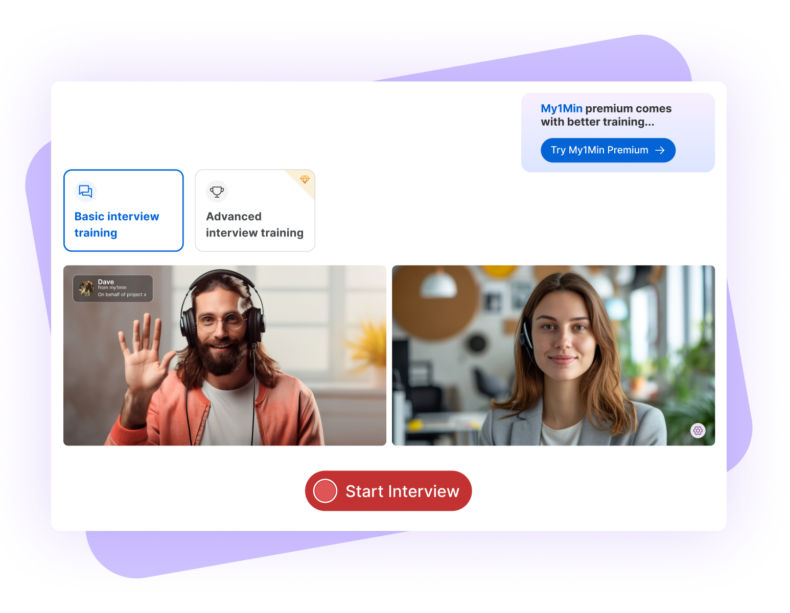AI powered interview training