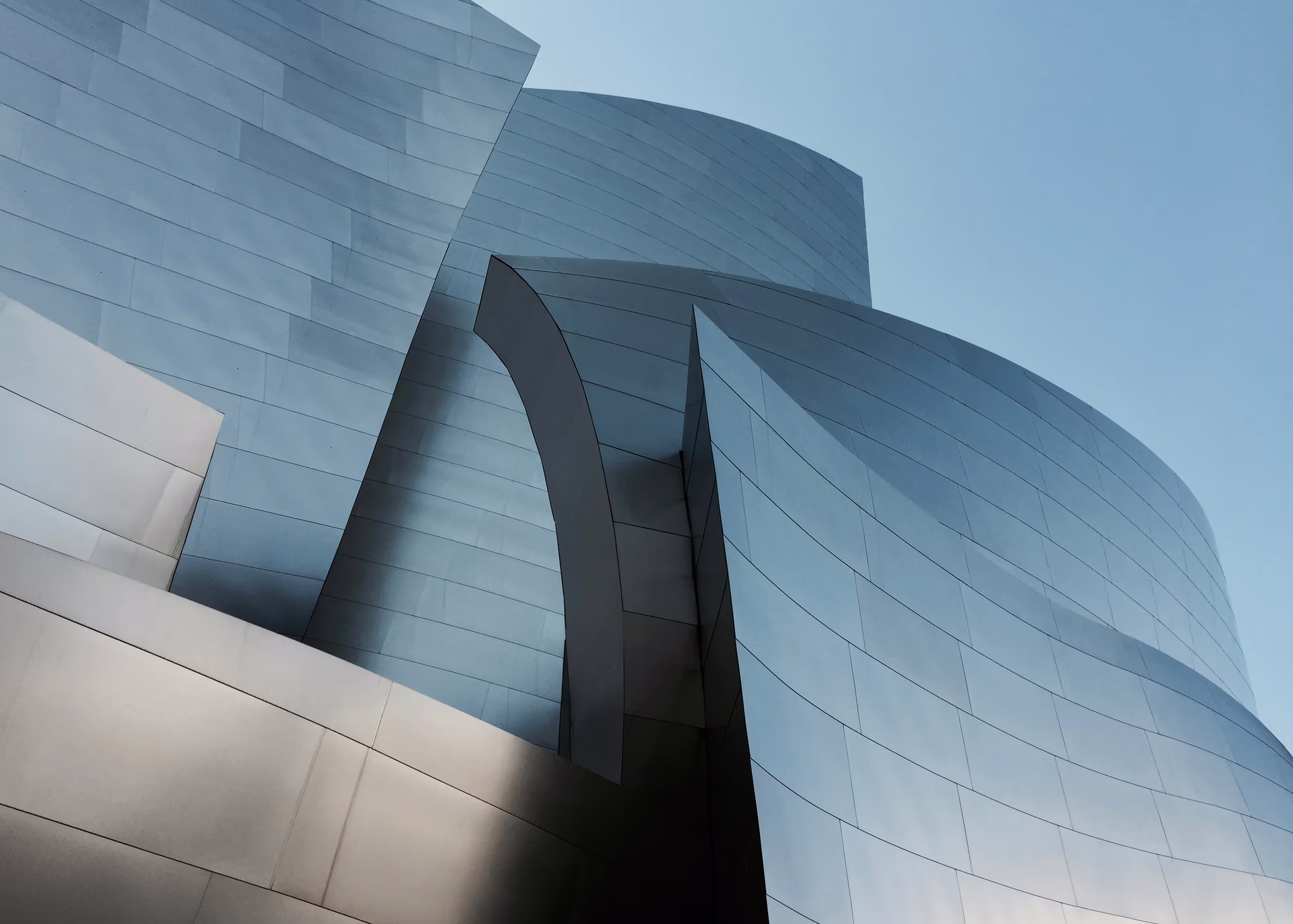 Futuristic abstract building with sharp geometric forms