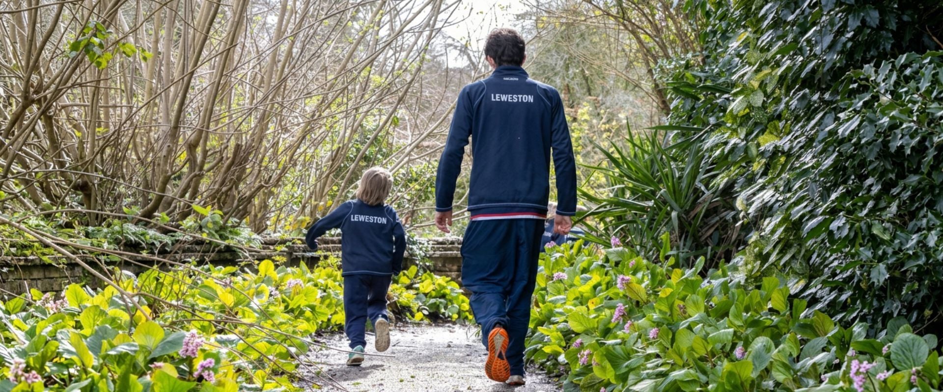 Pupils walking through the grounds at Leweston School, Dorset