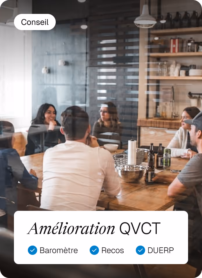 a group of people sitting around a table