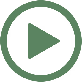 Spill av-ikon med pil innrammet i en sirkel.