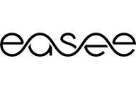 Stylized black text logo reading 'easee' with connected circular and wavy letters on a white background.