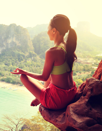 Calm and meditation woman