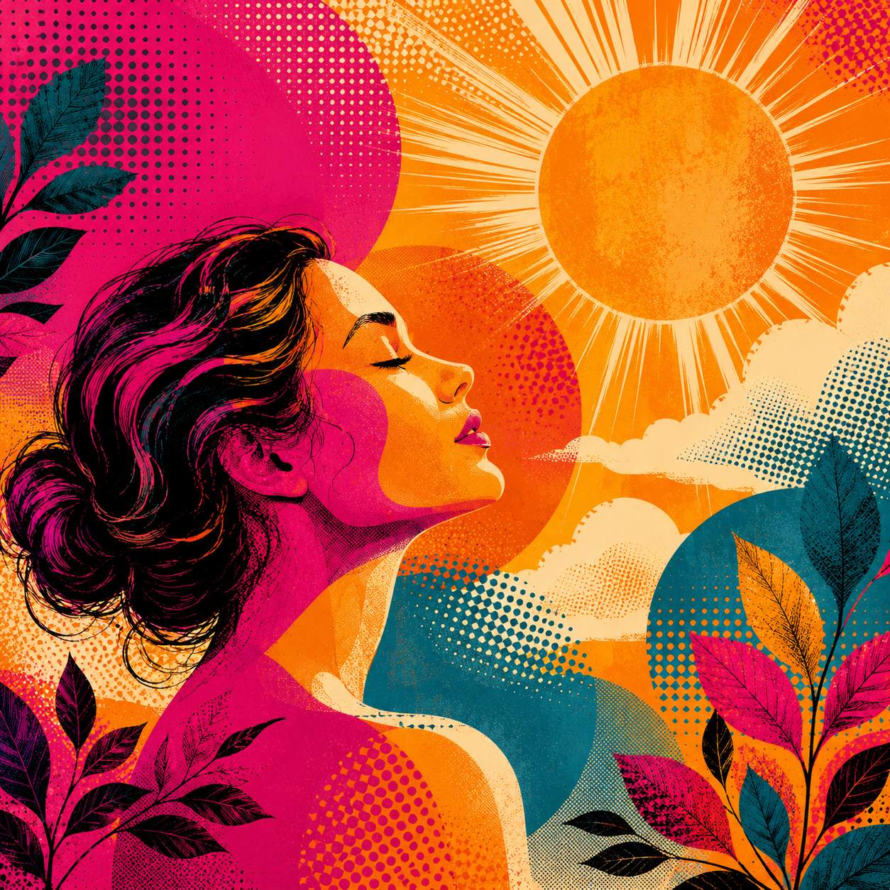 BeMediq illustration representing the environmental universe around our skin