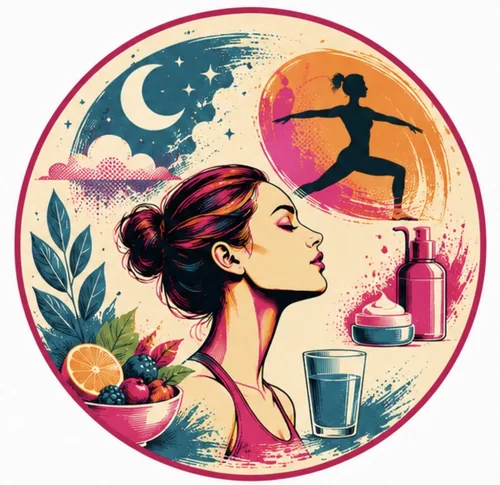 Pop art illustration representing everyday lifestyle influences on skin