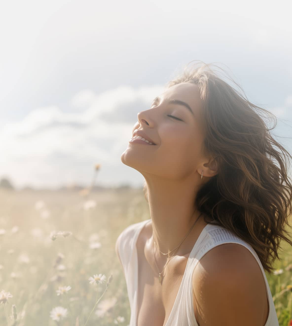 Female silhouette with a wellness and weight management theme