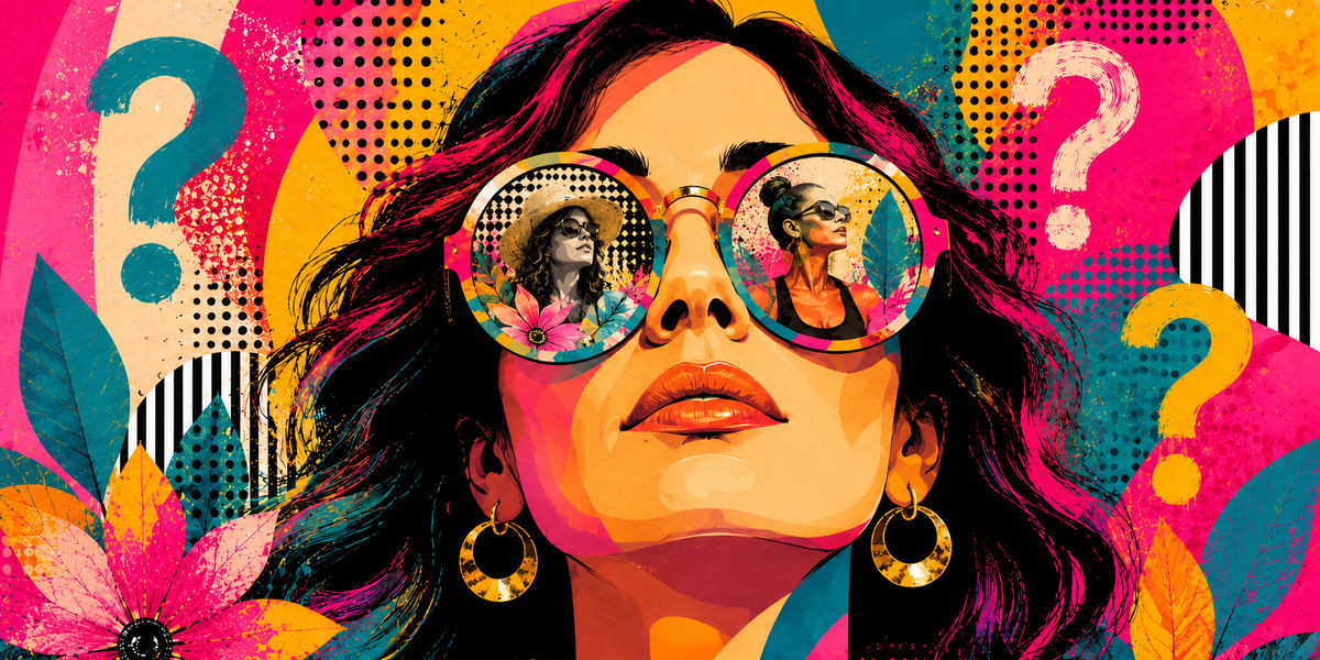 BeMediq Beauty Manifesto — “The Lens Is What’s Changing, Not Beauty Itself,” visualizing beauty after 40, self-image, and changing perceptions of beauty through a woman’s reflective glasses.