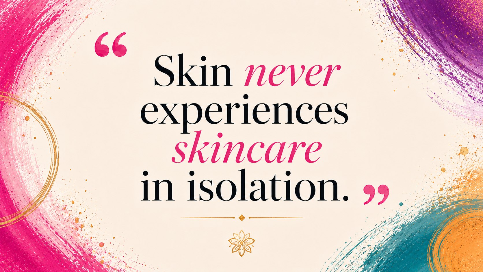 BeMediq Skin Compass quote: "Skin never experiences skincare in isolation"