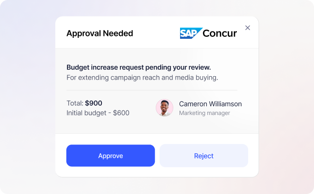 SAP Concur Notification