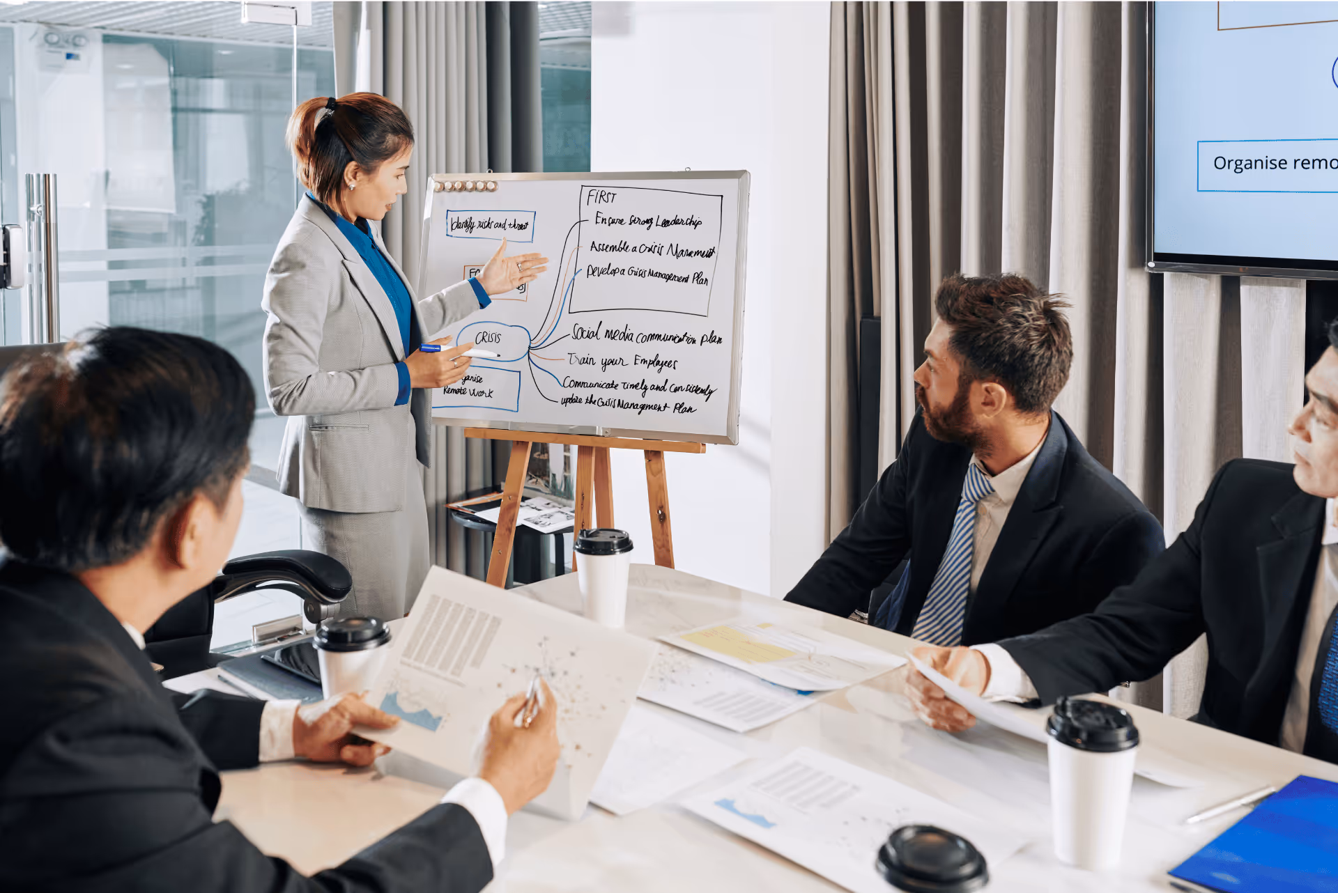 people in a training session