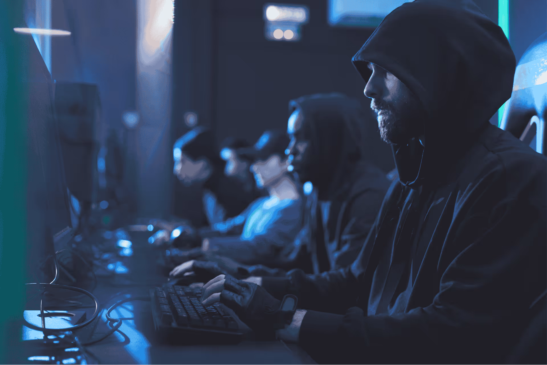 People using computers