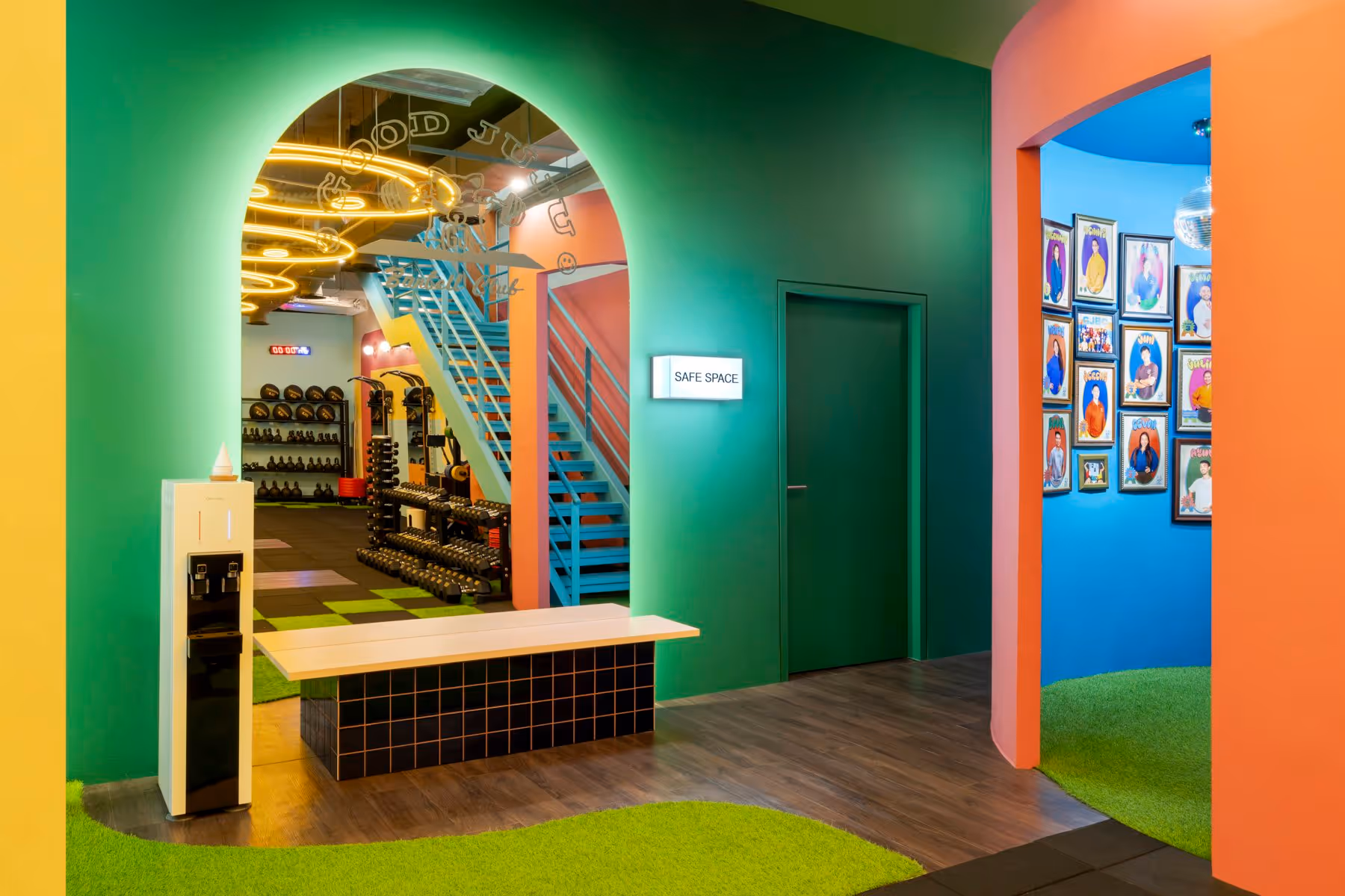 Interior of the gym showcasing facilities