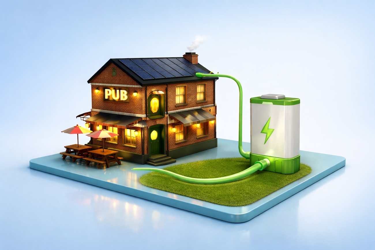 Commercial solar battery storage. 