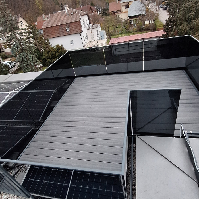 Balkon auf Dach
