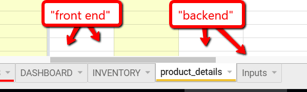 Spreadsheet frontend backend 1