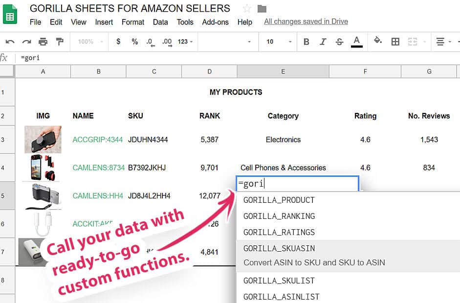 Call gorilla roi function autocomplete