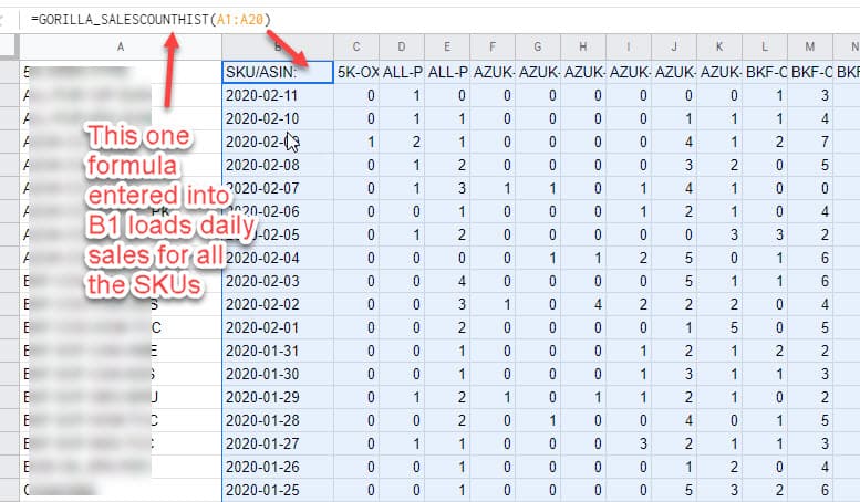 SalesCountHist() pulls daily sales