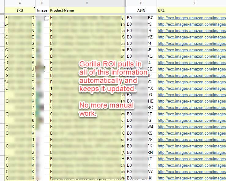 Product list Gorilla ROI