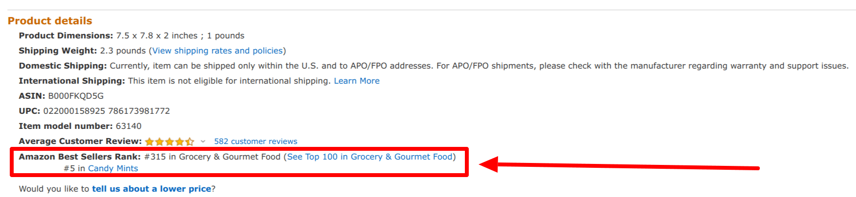 Amazon best sellers rank