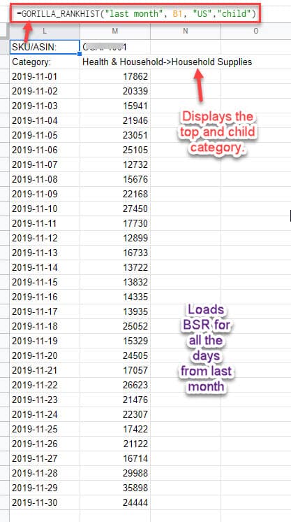 Sales rank history fba month
