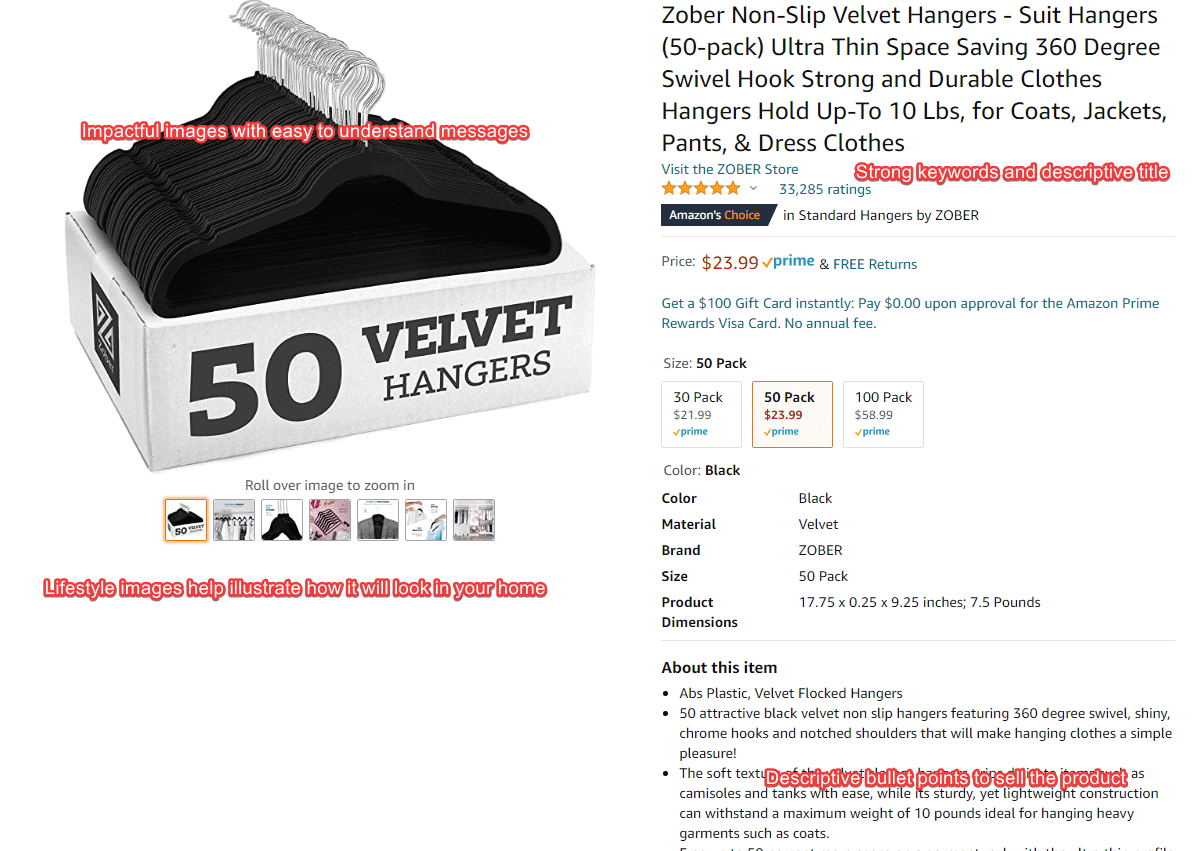Excellent Amazon listing optimization example