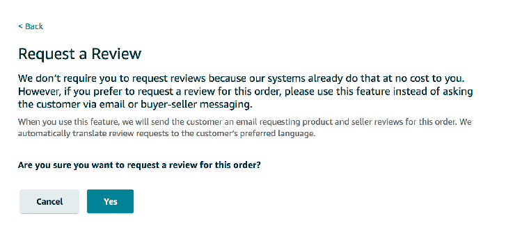 Amazon request a review Gorilla ROI
