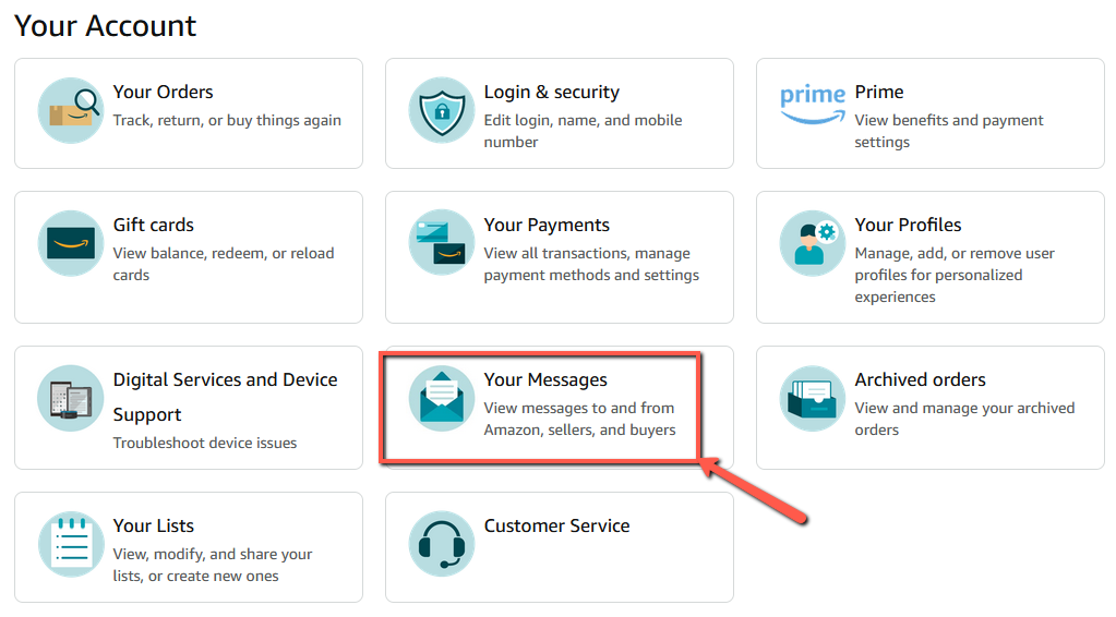 Seller central - your account