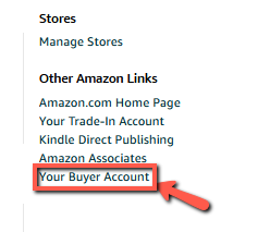 Seller central - your account - amazon message center