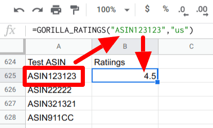 Gorilla ratings in action 1 sku