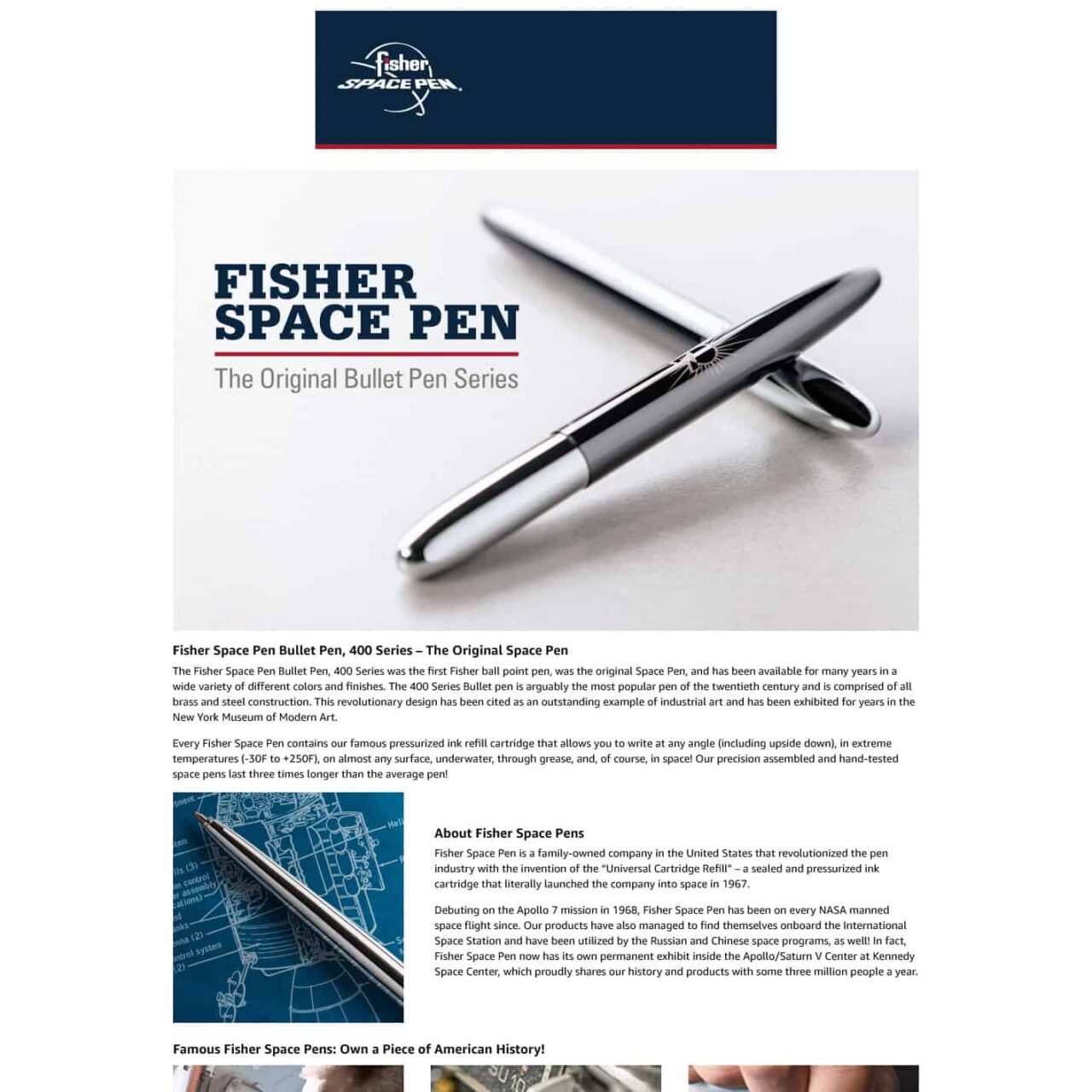 Fisher space pen Gorilla ROI
