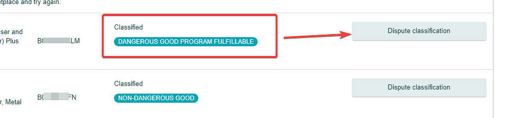 Amazon hazmat dangerous good classificiation