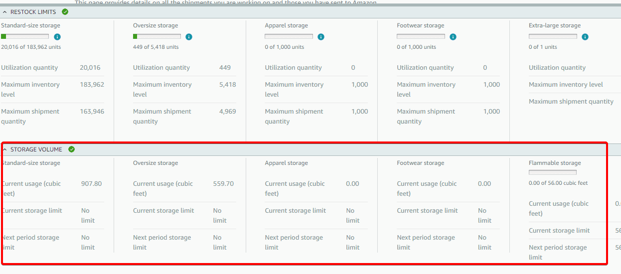 Amazon storage fee calculation
