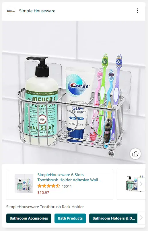 Amazon posts lifestyle in use Gorilla ROI