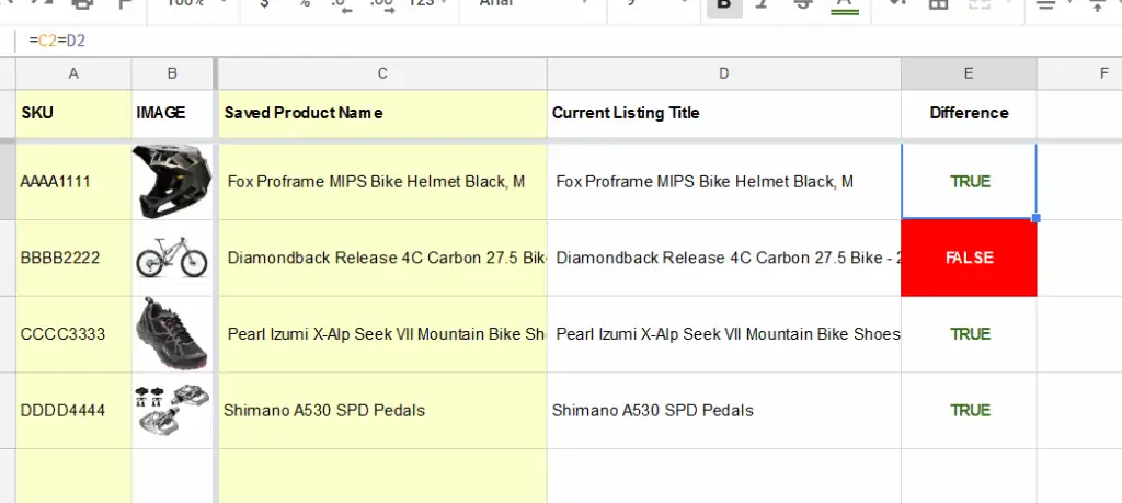 Hijacker spreadsheet