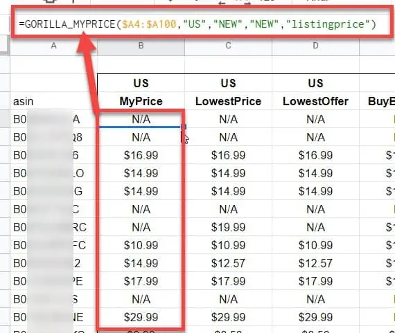 Myprice amazon buy box listing price