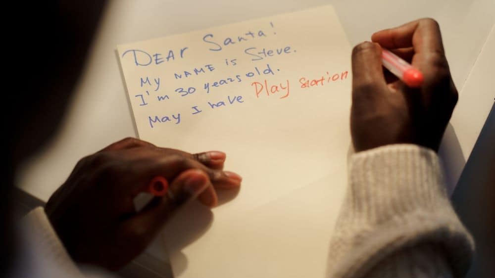 Santa wishlist asking for a playstation