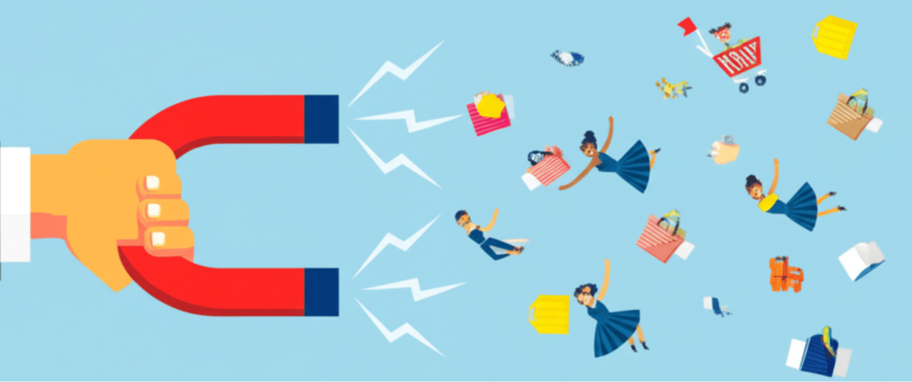 Magnet attracting customers Gorilla ROI