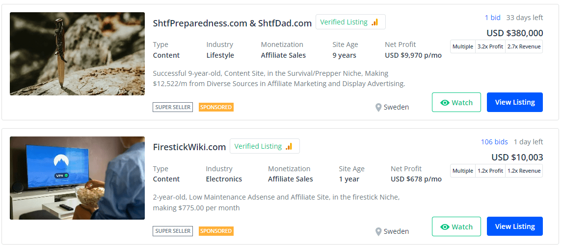 Buy amazon affiliate website for passive income