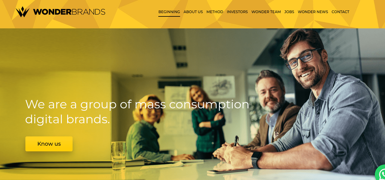 Wonderbrands website