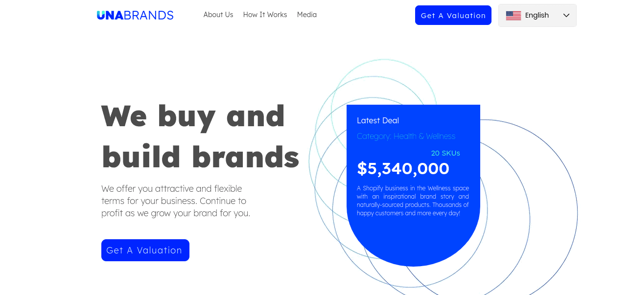 Una brands website