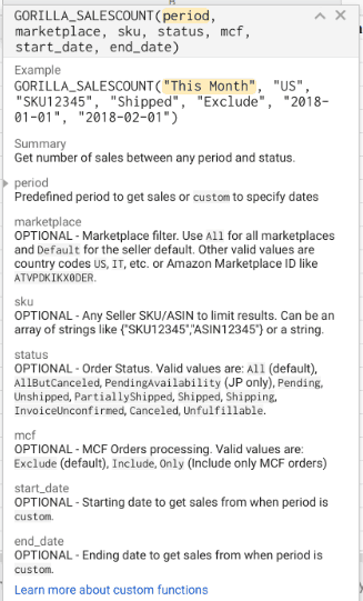 Get sales count between any period