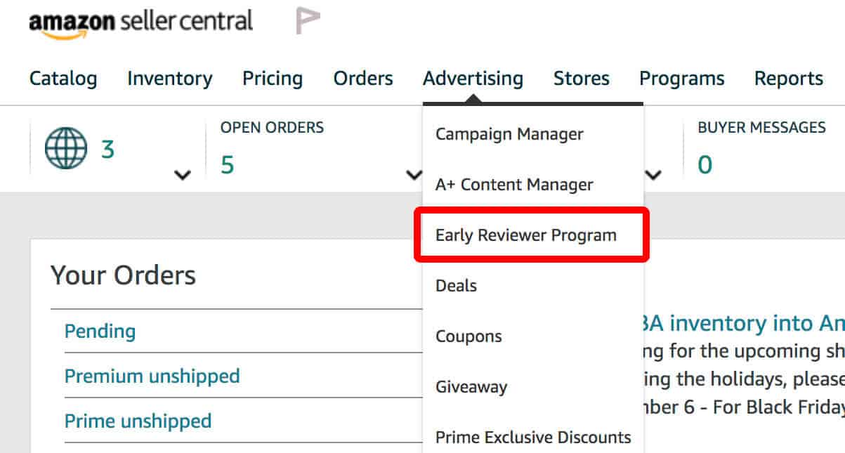 Amazon Early Reviewer Program