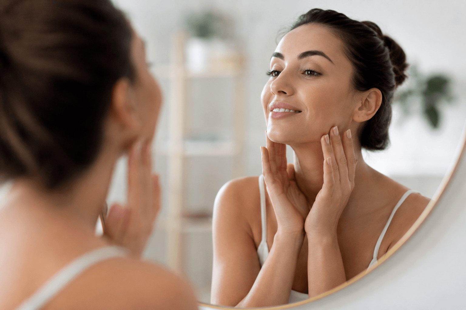 Patient learning about PDO Thread recovery timeline in Trumbull, Connecticut medical spa setting