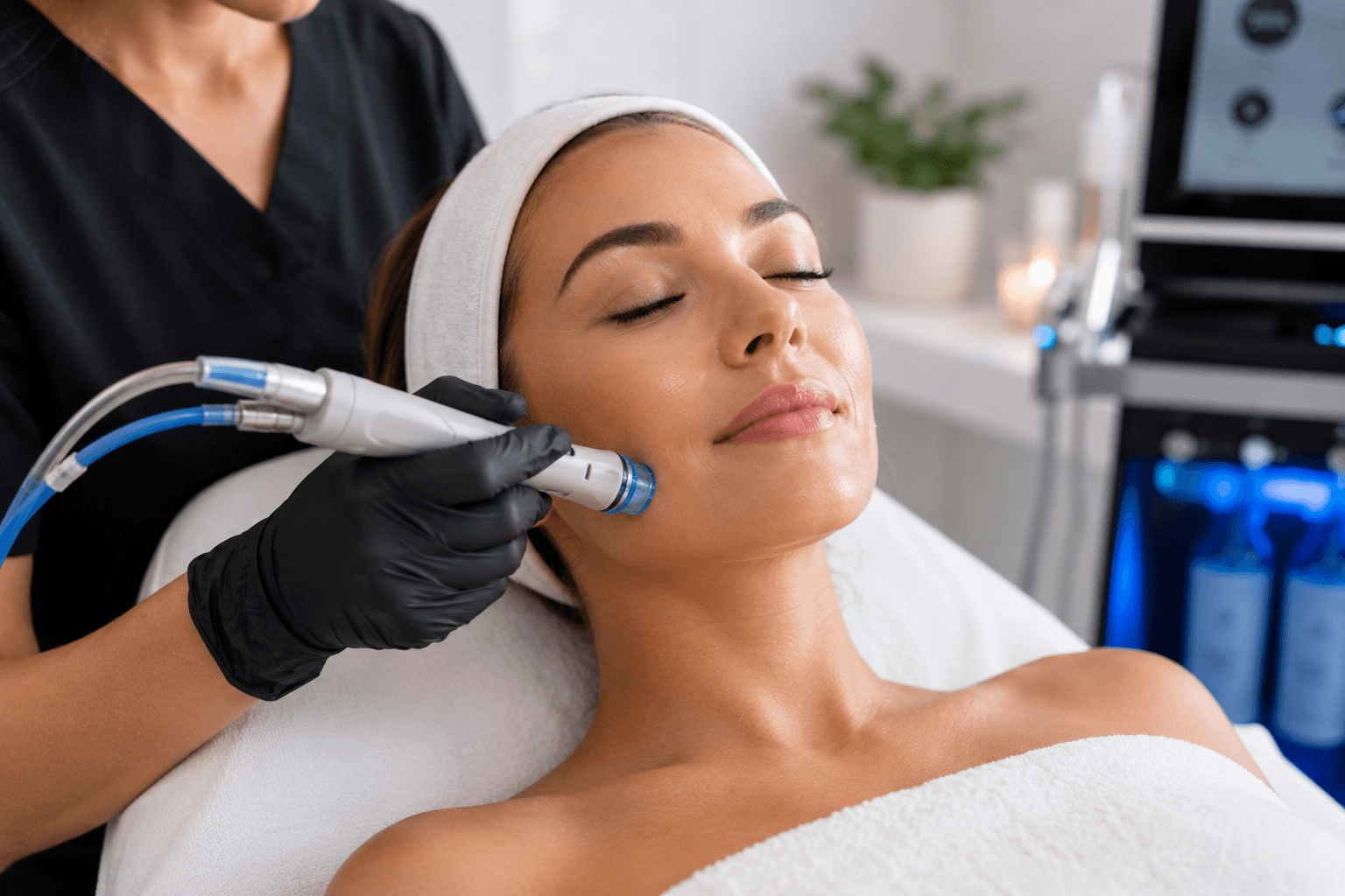 Hydrafacial resurfacing treatment for glowing skin at Dolce Vida Med Spa near Ridgefield, Connecticut