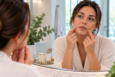 Woman receiving PDO thread treatment for nasolabial and marionette lines at a med spa in Hamden Connecticut