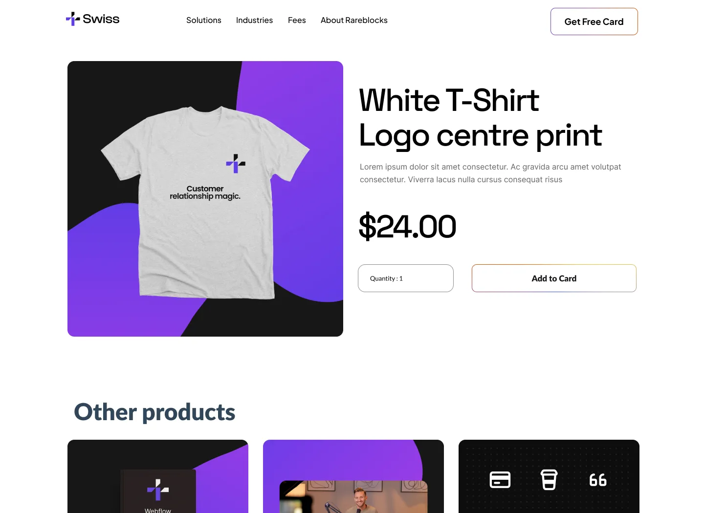 SaaS Webflow Template - Swiss - Created by Wedoflow.com and Azwedo.com