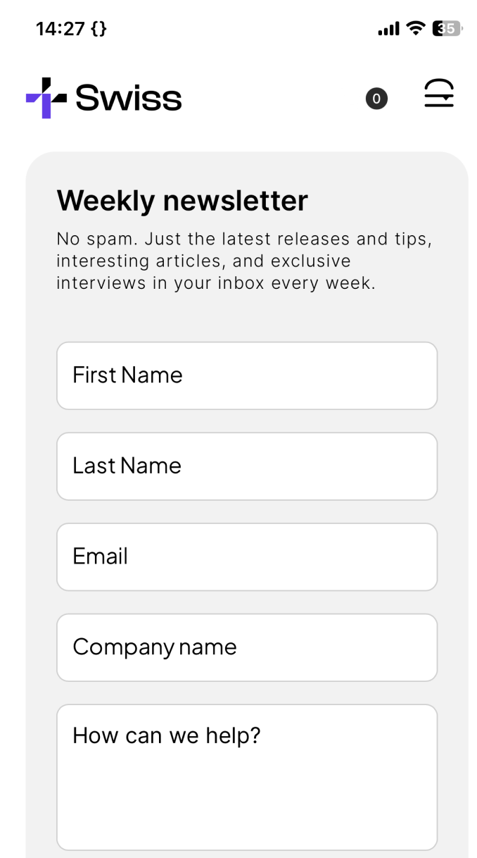 SaaS Webflow Template - Swiss - Created by Wedoflow.com and Azwedo.com