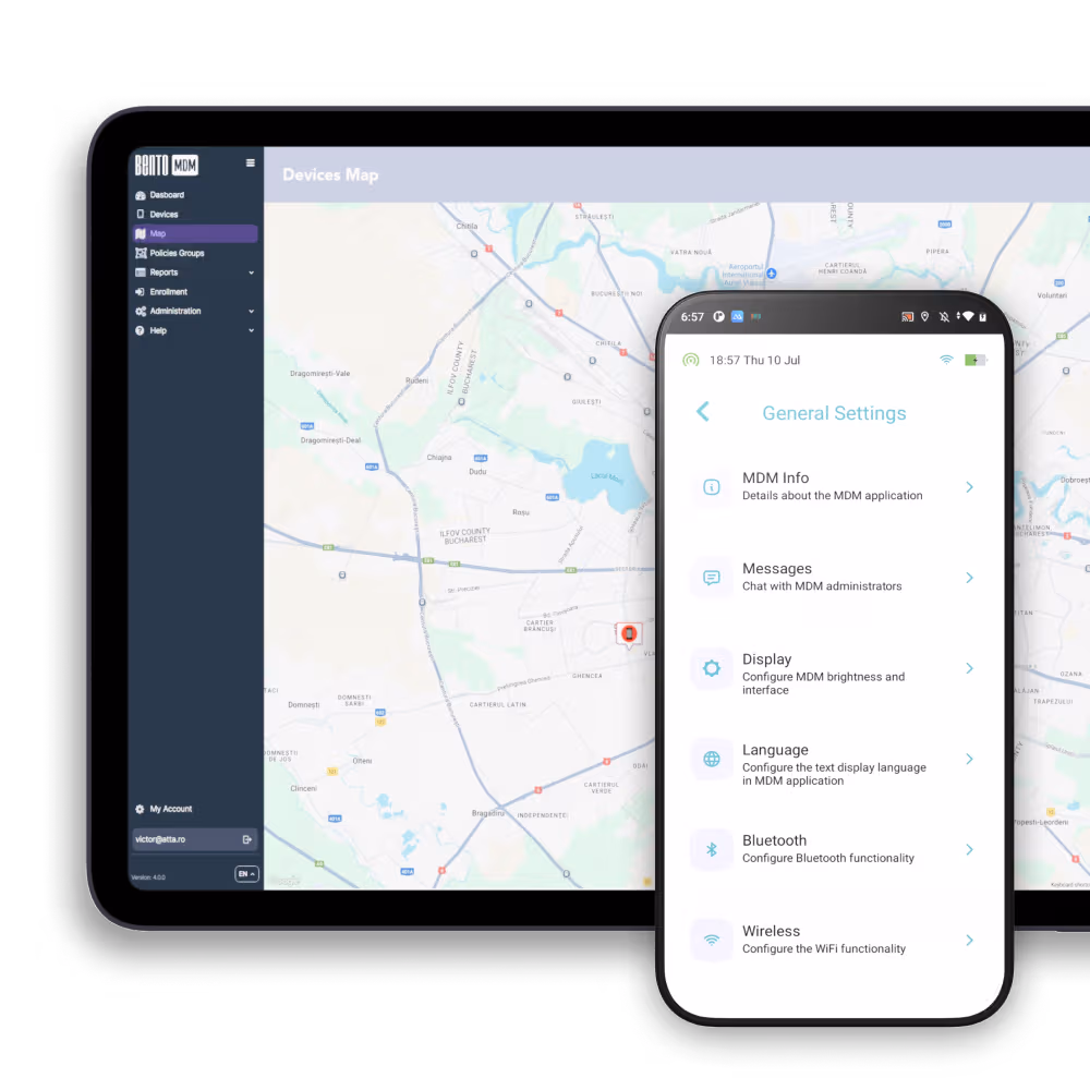 Ensamble of devices running Bento MDM