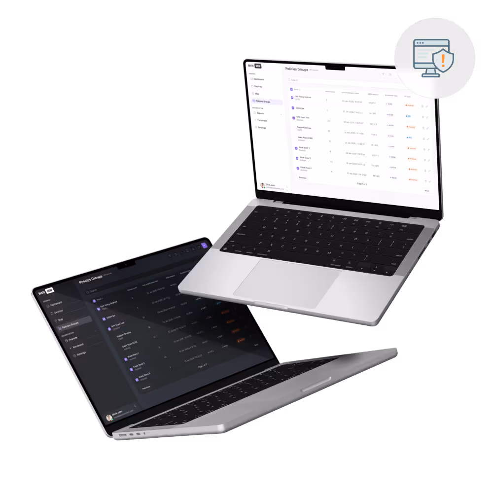 A laptop running Bento MDM